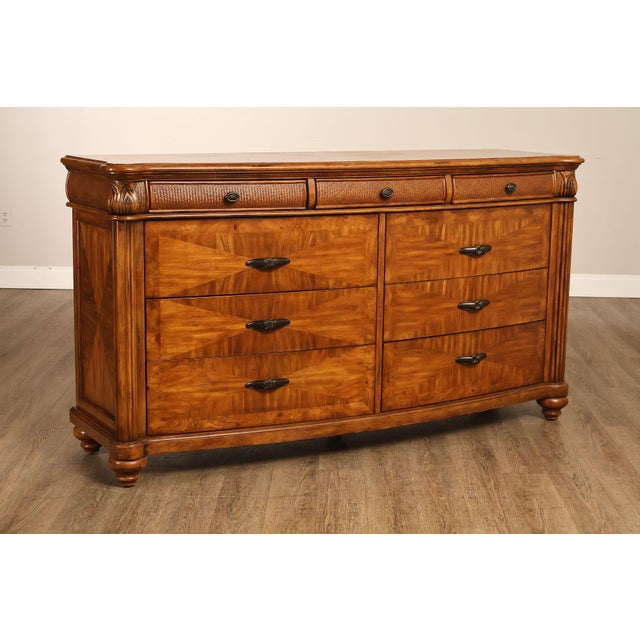 Coastal Schnadig American Kaleidoscope Elite Eight Drawer Dresser For Sale - Image 3 of 18