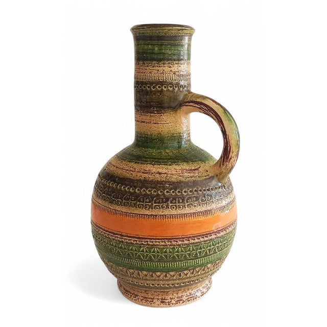 Large Italian Italian Ceramic Vase/Pitcher by Aldo Londi for Bitossi, 1960s For Sale - Image 13 of 15