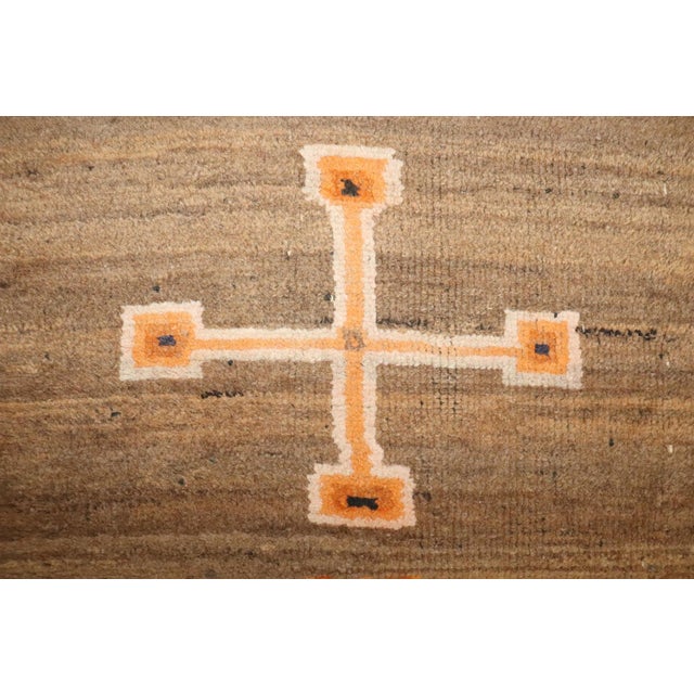 Textile Vintage Tibetan Small Rug rug no.j4792 For Sale - Image 7 of 8