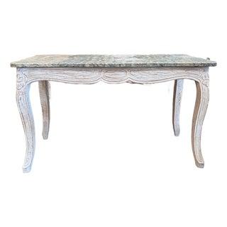 19th Century French Louis XV Style Marble Top Console Table For Sale
