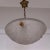 French Art Deco Ceiling Lamp with Brass Mount & Domed Glass Bowl with Floral Motif, 1930s, in Good conditions. Designed...