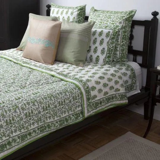 Indian Bela Aqua Green Pillow Case, 20" x 20" For Sale - Image 3 of 6