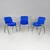 Italian modern blue fabric dsc chairs giancarlo piretti anonima castelli, 1970s set of six chairs mod. Dsc stackable,...