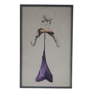 Large Belgian Artwork, 1970s For Sale