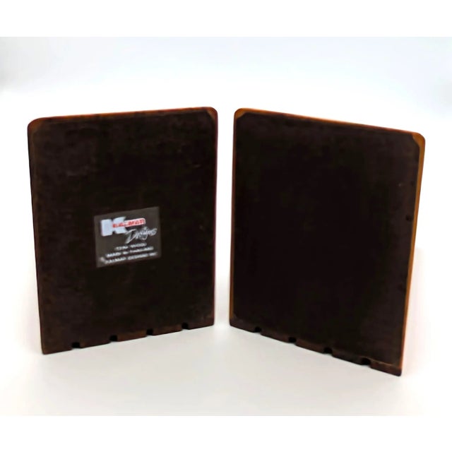 1970s Kalmar Teak Wood Bookends, a Pair For Sale - Image 11 of 12