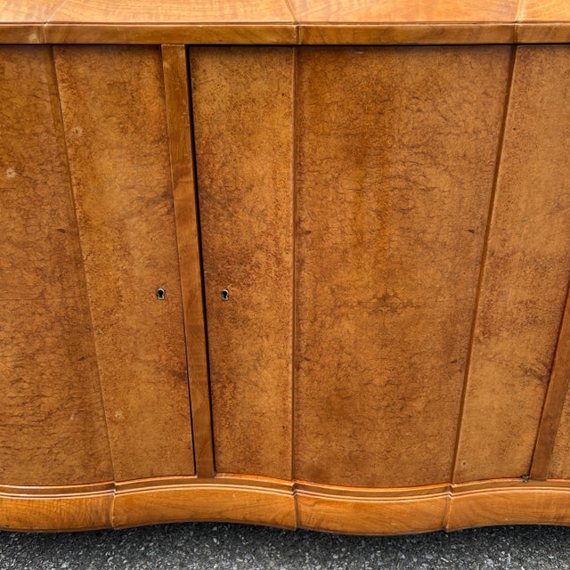 Art Deco Burled Elm & Marble Top Sideboard by René Joubert Et. Philipe Petit for Dim For Sale - Image 9 of 13