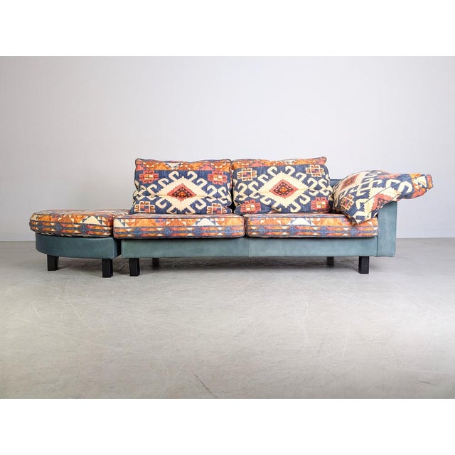 Postmodern Sofa and Ottoman by Giorgio Soressi, 1990s, Set of 2 For Sale - Image 3 of 15