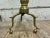Early 20th Century Vintage Queen Anne Style Brass and Iron Andirons With Ball Feet For Sale - Image 5 of 10