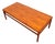 Mid Century Danish Modern Coffee Table Solid Teak Denmark Surfboard MCM Vintage For Sale