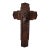 Antique Art Deco Hand Carved Oak Crucifix Face of Jesus Wall Cross 25" Tall For Sale
