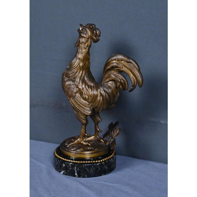 Rooster Figure in Bronze by Guesnet, Late 19th Century For Sale - Image 5 of 16