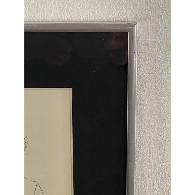 Vintage, Signed, Framed, Pencil Sketches by Berthe Duquaine, 1951 For Sale - Image 11 of 18