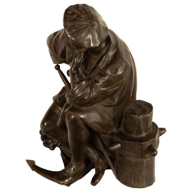 Fine Antique French School Bronze Sculpture Statue of Christopher Columbus 1870 For Sale - Image 11 of 16