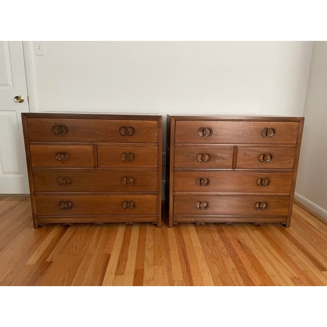 1950s Michael Taylor for Baker Far East Collection Nightstands - a Pair For Sale - Image 11 of 12