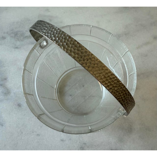 Vintage Frosted Glass Small Ice Bucket For Sale In Austin - Image 6 of 8