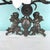 French Provincial Vintage 7 Light Wrought Iron Wall Sconce With Milk Glass Flowers & Cherub Motif Matching Sconce Available Separately For Sale - Image 3 of 12