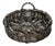El 05 Decorative Basket in Metal-Plated Hand-Woven Wicker by Caspal For Sale