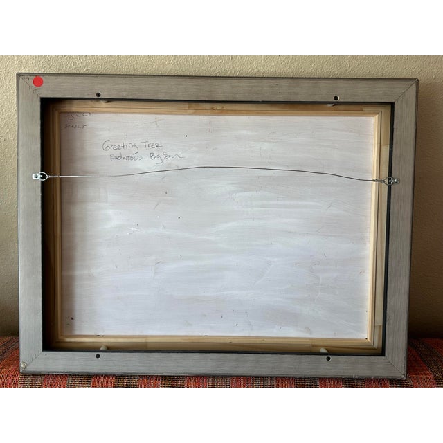 Elizabeth Murray Redwoods California the Greeting Tree Vibrant Framed Oil Painting For Sale - Image 4 of 5