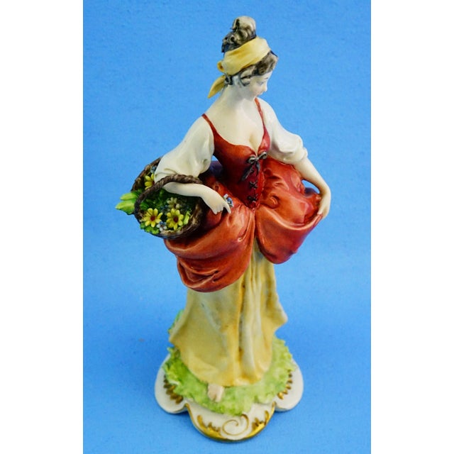 20th Century Porcelain Figurine by Giuseppe Cappè in the style of Capodimonte, Italy For Sale - Image 9 of 18