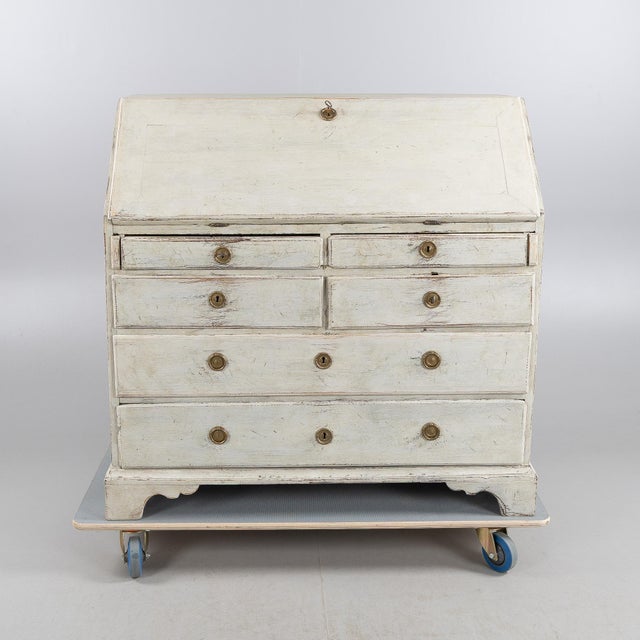 Vintage Gustavian Wooden Secretary, 1860, in Good conditions. Designed before 1890
