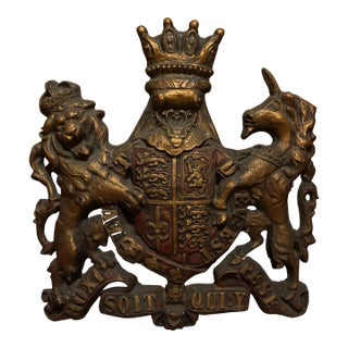 1950s British Coat of Arms Wall Plaque. For Sale