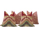Designer Holiday Pillow Bundle in Pierre Frey “Budapest” and Cowtan & Tout "Ocelot" - Set of 4 For Sale