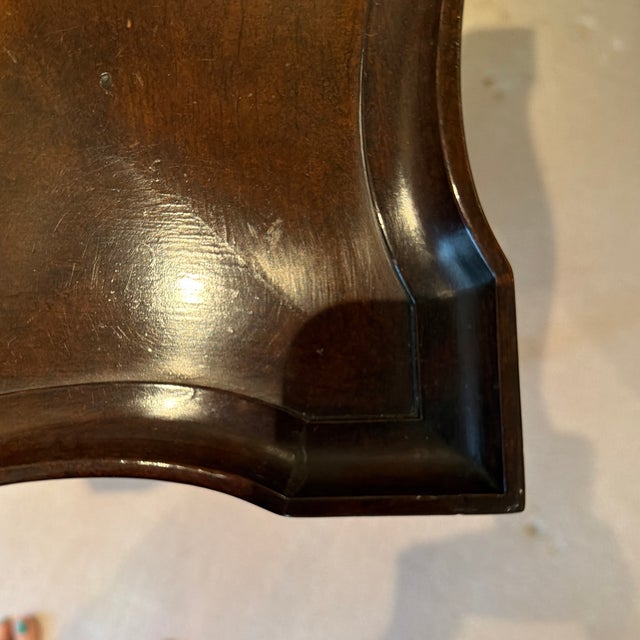 Mid 20th Century Pair of Vintage Wm. A. Berkey Mahogany Regency-Style Gallery-Top Side Table For Sale - Image 5 of 11