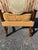 Vintage French Regence Gold Velvet Armchair With Embroidered Crest & Damask Back For Sale In New York - Image 6 of 14