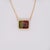 Red 5.4Ct Bi-Color Tourmaline Necklace in Solid 14k Gold, Bezel Setting Emerald Cut For Sale - Image 8 of 8