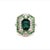 Tourmaline Tsavorite Diamond Ring 14k Gold 5.55 TCW GIA Certified For Sale In New York - Image 6 of 12