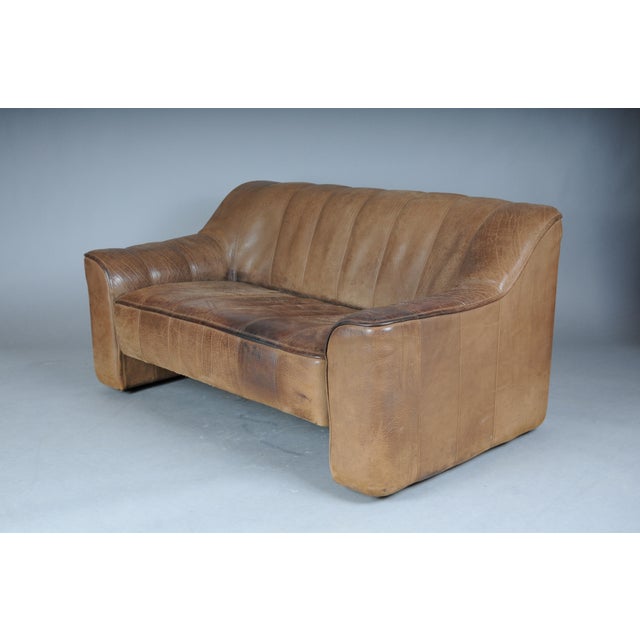 Vintage DS44 Two-Seater Buffalo Leather Sofa from de Sede, 1970s For Sale - Image 11 of 18