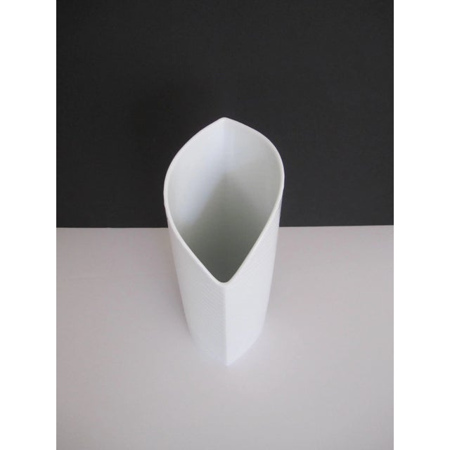 German White Asymmetric Porcelain Ceramic Vase, Germany For Sale In New York - Image 6 of 11