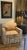 Grand Tour-Style Marble Pattern in Resin Top Drink or Side Table with Mid-Century nickel-plated tubular legs. A chic...
