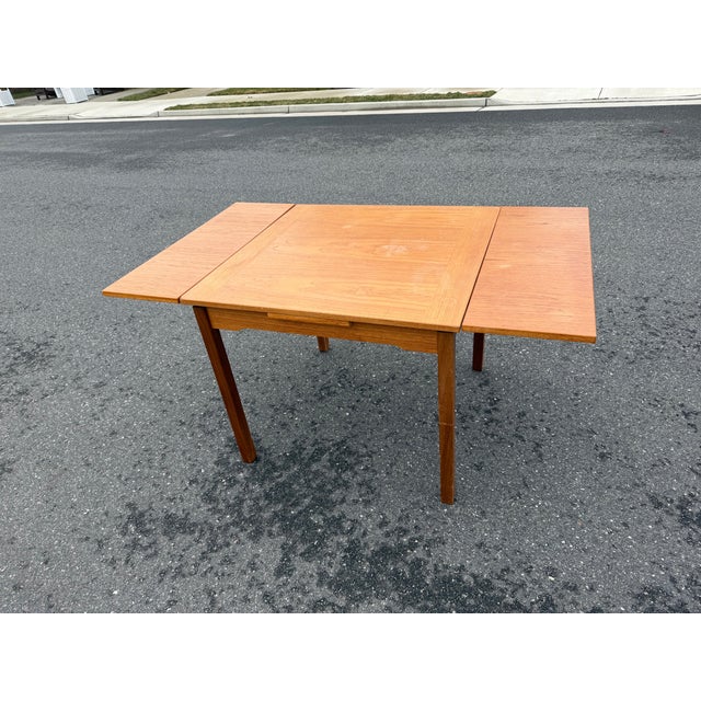 Brown 1970s Danish Extendable Dining Room Table For Sale - Image 8 of 11