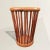 This mid-20th century Danish Modern wastepaper basket, meticulously constructed from rich mahogany, epitomizes stylish...