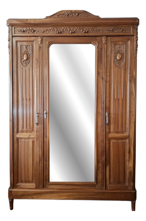 Louis XVI Wardrobe in Walnut Wood
