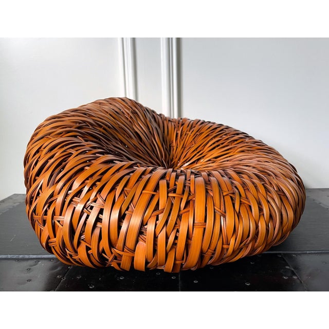 Wood Large Contemporary Japanese Woven Bamboo Sculpture Mimura Chikuho For Sale - Image 7 of 16