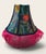 2020s Handcrafted Covington Abelia Garden Embroidered Designer Lamp Shade With Rayon Pink Fringe For Sale - Image 5 of 7