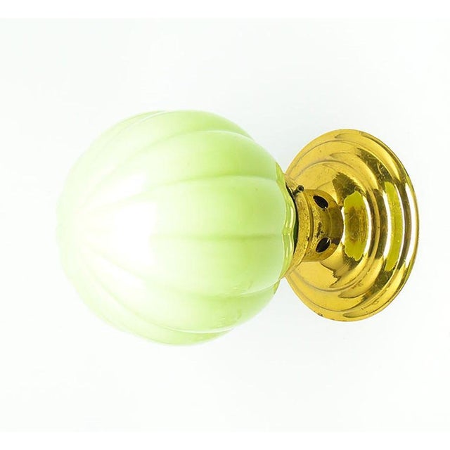 Art Deco Brass and Glass Ceiling Lamp, Germany, 1930s For Sale - Image 6 of 10
