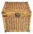 1970s Chinoiserie Wicker Hinge-Top Trunk/Chest W/ Brass Accents For Sale