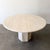 Stone Vintage 1980s Round Travertine Dining Table With Hexagonal Pedestal Base For Sale - Image 7 of 10