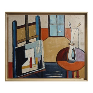 Lumière D’atelier, Contemporary Artist’s Studio Oil Painting, Framed by Sophie Dumont, 2025 For Sale