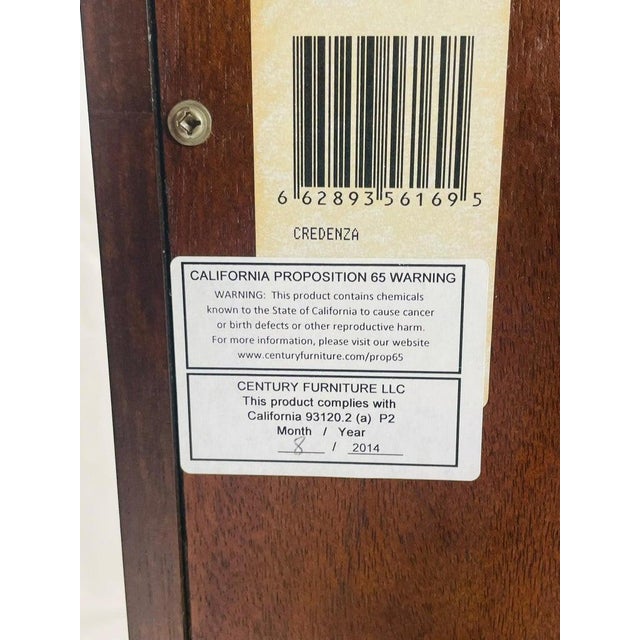 Walnut and Brass Credenza by Century Furniture, Made in the United States For Sale - Image 18 of 18