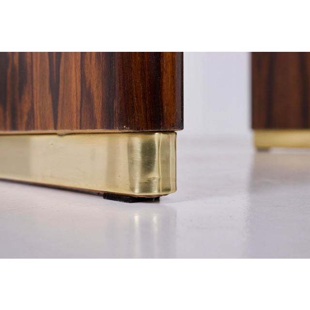 Mid-Century Modern Small Mirrored Macassar Ebony Sideboard, 1950s For Sale - Image 3 of 16