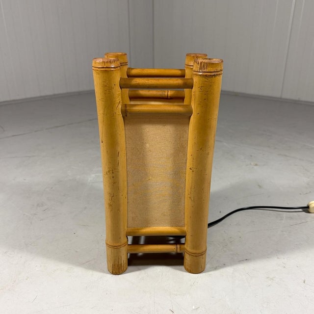 Mid-Century Modern Rattan Table Lamp, 1970s For Sale - Image 3 of 16