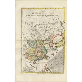 Antique Map of China and Korea and Japan and the Northern Philippines, 1780 For Sale