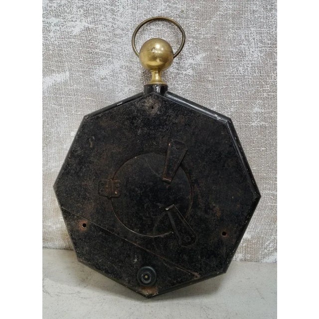 A beautiful Antique Tolewear Clock. Made from Tin with japanned lacquer, this particular clock is delicately painted with...