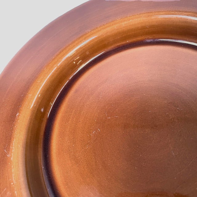 Mid-Century Modern Italian Brown Ceramic Tableware by F. Bettonica for Gabbianelli, 1970s, Set of 14 For Sale - Image 14 of 18