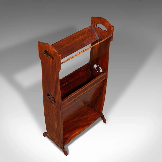 Early 20th Century 1910s Antique Edwardian English Arts & Crafts Book Stand For Sale - Image 5 of 13