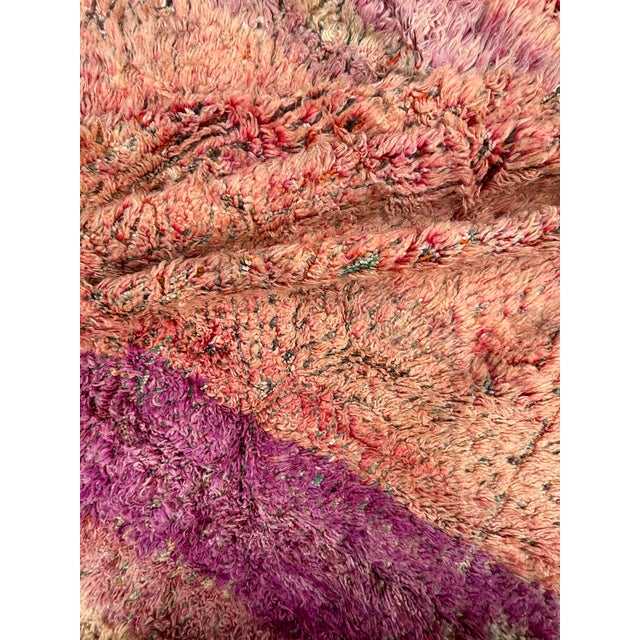 Vintage Beni M’Guild Moroccan Rug – Large Blush and Terracotta Handwoven Wool Carpet For Sale - Image 9 of 12